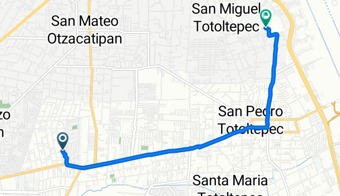 De Calle Praderas del P 29A, Toluca de Lerdo a Calle Manuel Ávila Camacho, Toluca de Lerdo