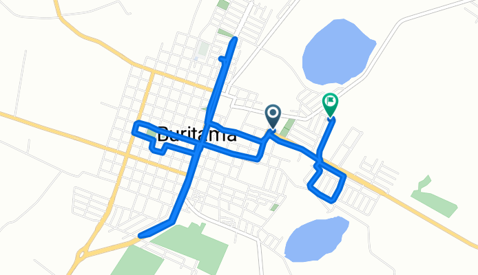 De Rua Daniel Luiz Guerbas, 1–21, Buritama a Rua Antônio Garcia Bezerra, 282–340, Buritama