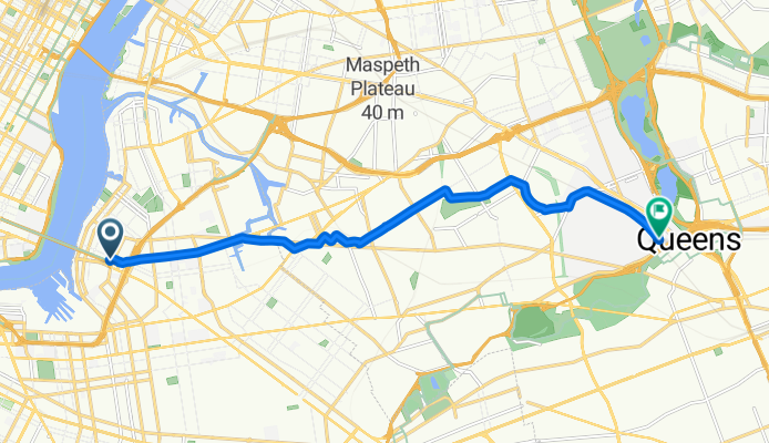 S Fifth Pl, New York to 77-16 Austin St, New York