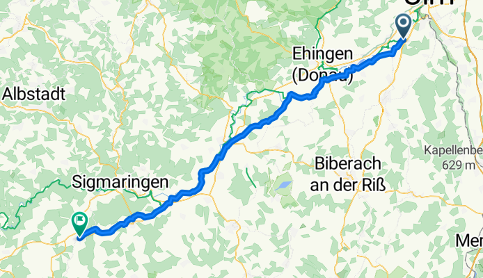 Dellmensinger Straße 4, Ulm nach Meßkirch