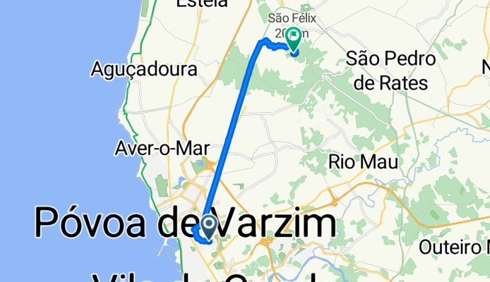 Rua Alves Anjo 74, Póvoa de Varzim to Rua de São Félix 901, Laundos