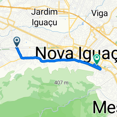 De Rua China, Nova Iguaçu a Rua Coronel Bernardino de Melo, 1225, Nova Iguaçu