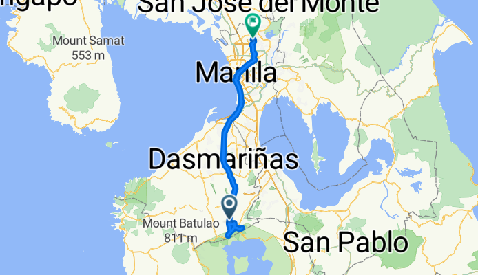 tagaytay Emilio Aguinaldo Highway, Silang to ACF Road 7a, Quezon City