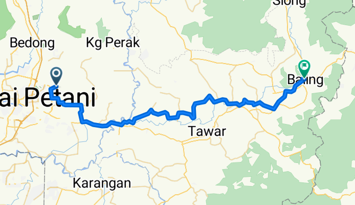 Lorong Azelia 2, Sungai Petani to Jalan Syed Shah 20, Baling