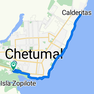 De Avenida Álvaro Obregón, Chetumal a Cerrada 01A 37, Chetumal