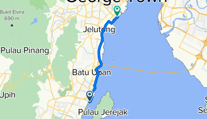 Route to Lebuh Sungai Pinang 5, Georgetown