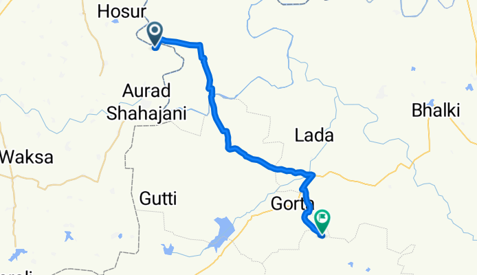 Halsi To Aurad, Halsi Tugaon to Unnamed Road, Ghodwadi
