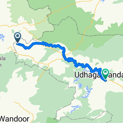 Route from Erumad to ooty