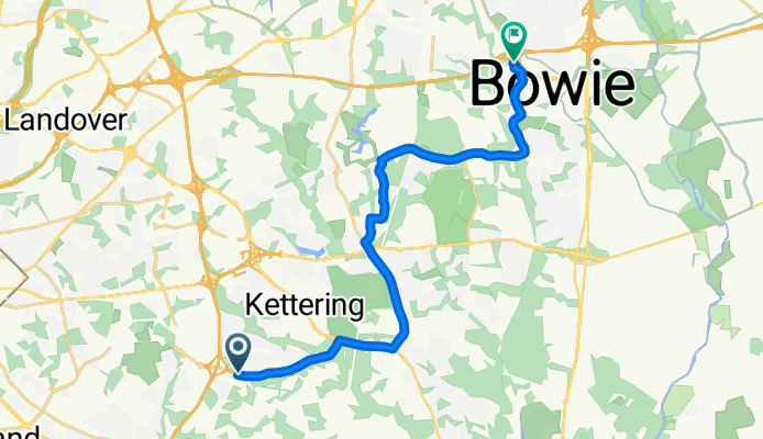 Route from 1709 Ritchie Marlboro Rd, Upper Marlboro