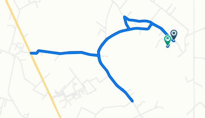 Ruta desde Carretera a Huimango, Cunduacán