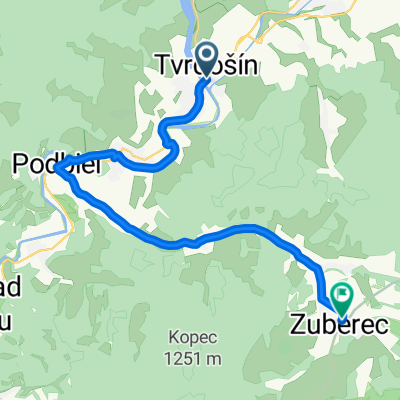 Tvrdošín - Nižná - Podbiel - Orav.Biely Potok - Habovka - Zuberec