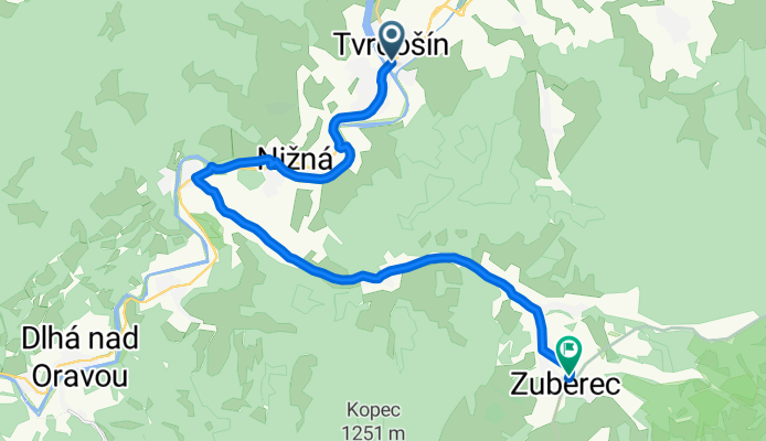 Tvrdošín - Nižná - Podbiel - Orav.Biely Potok - Habovka - Zuberec