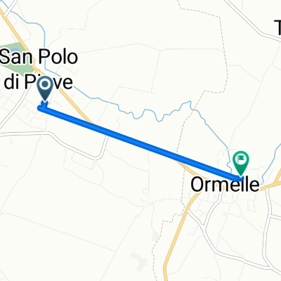 Da Via De Gasperi 21, San Polo di Piave a Via Giacomo Matteotti 1–5, Ormelle