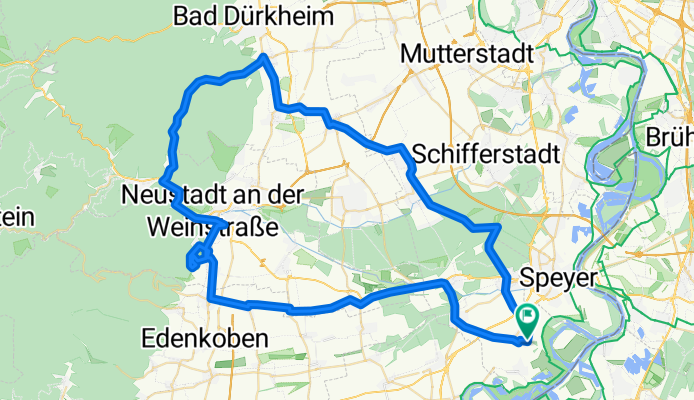 Route Rotsteig - Hambacher Schloss