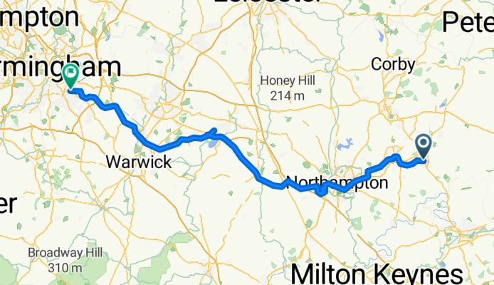 Leicester to Birmingham