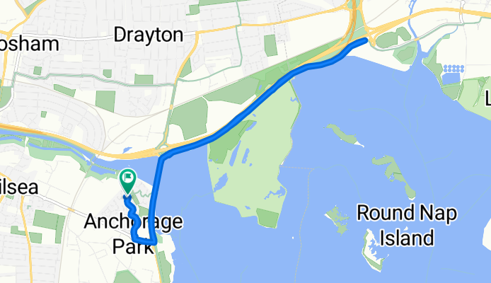 31 Althorpe Dr, Portsmouth to 1–9 Daventry Lane, Copnor, Portsmouth