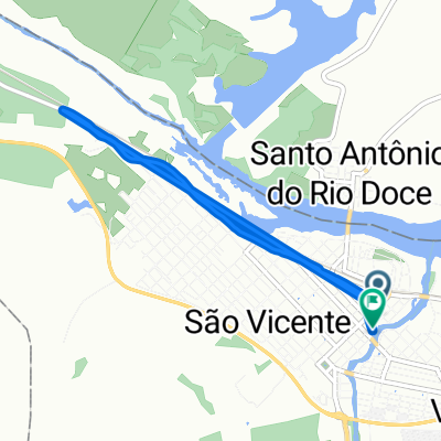 De Rua Coronel Álvaro Milagres Ferreira, 156–204, Baixo Guandu a Avenida Carlos Medeiros, 435, Baixo Guandu