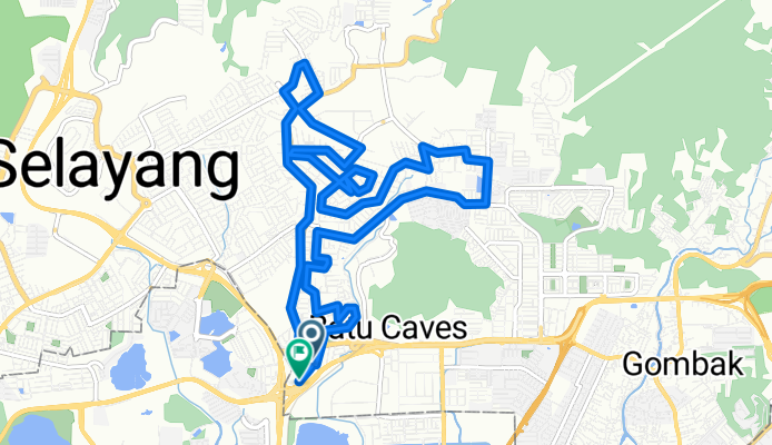 Batu Caves to Jalan Medan Selayang 1 9, Batu Caves