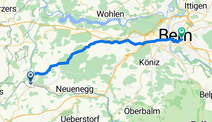 Bahnhofstrasse 1, Laupen BE nach Obstbergweg 3, Bern