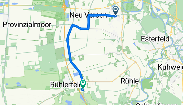 Dr.-Eberle-Straße 51, Meppen nach Max-Planck-Straße 13, Twist
