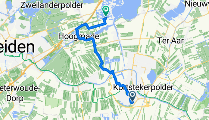 Polderpeil 39, Alphen aan den Rijn naar Floraweg 113, Roelofarendsveen