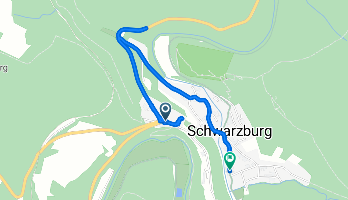 Schwarzburg Rondell nach Straße der Jugend 23, Schwarzburg