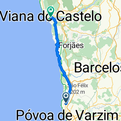 De N13 133, Navais à Rua dos Bombeiros 221, Viana do Castelo