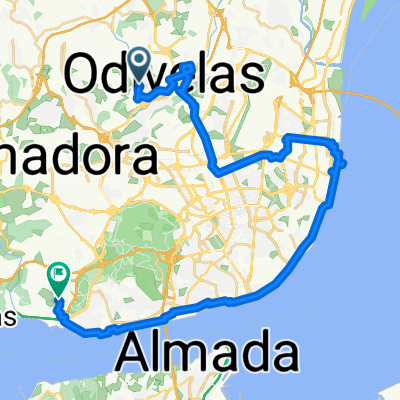 De Rua Alfredo da Costa 5, Odivelas a Rua Alegre 11B, Algés