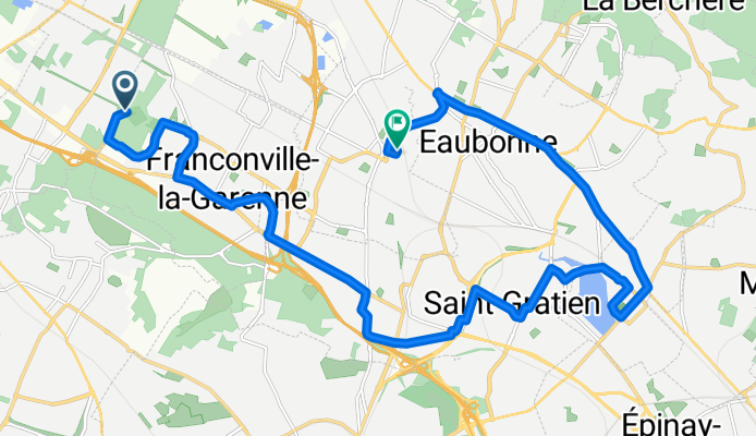 De Chemin de Montigny au Plessis-Bouchard, Franconville à 4 Rue de la Réunion, Ermont