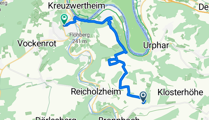 Route nach Boxtaler Weg 8, Wertheim