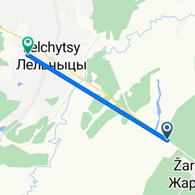 От Р128 до улица Юбилейная, Лельчыцы
