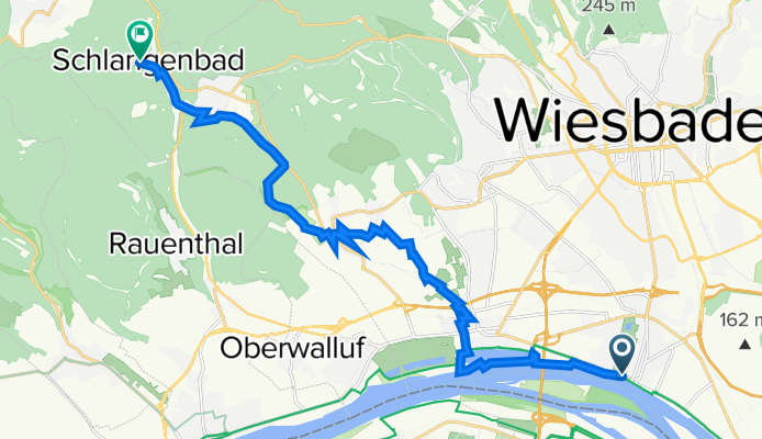 Rheinsteig 01. Etappe Wiesbaden-Biebrich - Schlangenbad (Süd-Nord)