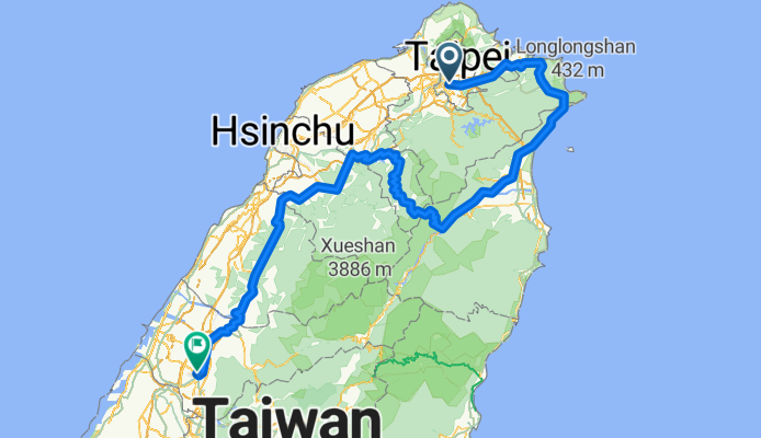 臺北-九份-草嶺古道-大里-宜蘭-(R7-R3)-臺中