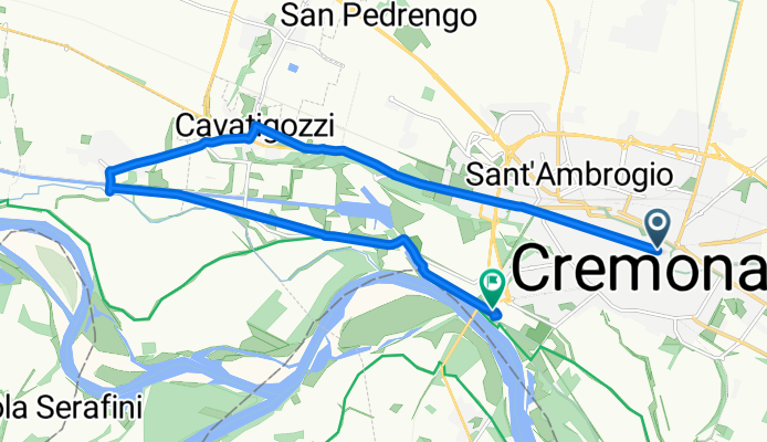 Da Via Andrea e Nicola Amati 12, Cremona a Via Riglio, Cremona