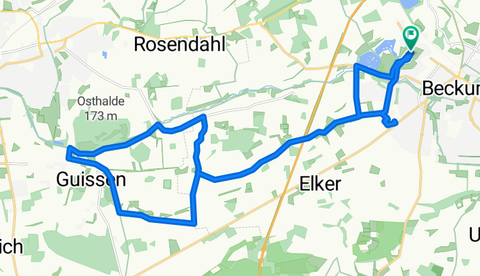 Luise-von-Bornstedt-Straße 17, Beckum nach Luise-von-Bornstedt-Straße 9, Beckum