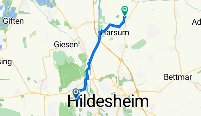 Leonie-Meyerhof-Ring 3, Hildesheim nach Raiffeisenstraße 13, Harsum