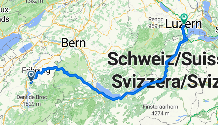 Arconciel - Luzern (via Thun)
