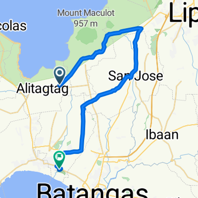 Route from Banay-Banay-Mojon-Cuenca Road, Alitagtag