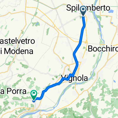 Da Via Piemonte, Spilamberto a Via Caduti sul Lavoro, Marano sul Panaro