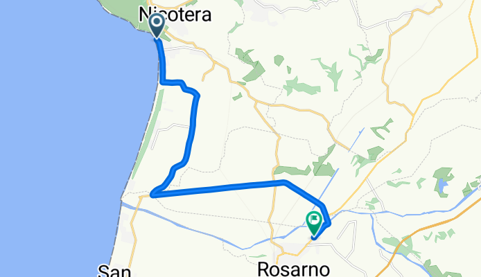 Da Via Lungomare 1–9, Nicotera Marina a Via Nazionale, Rosarno