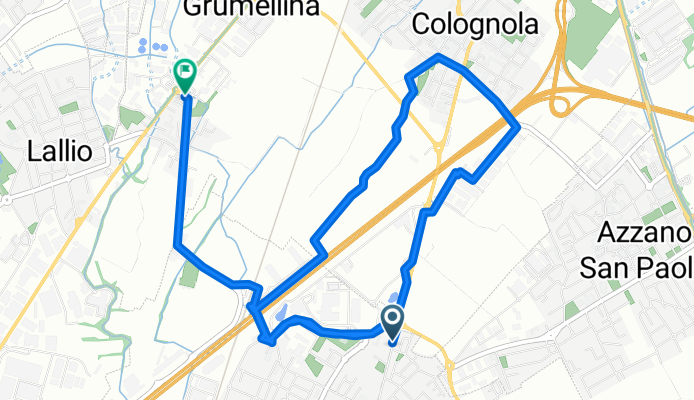 Via Bergamo 25/A, Stezzano to Via Enrico Morali 2–2B, Bergamo