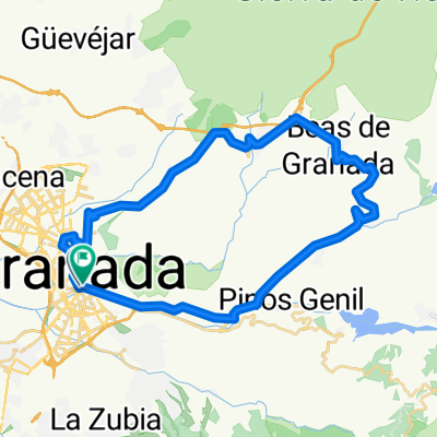 Granada - Huetor Santillán - Beas - Quentar - Granada