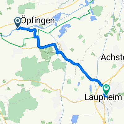 Route nach Schillerstraße 13, Laupheim