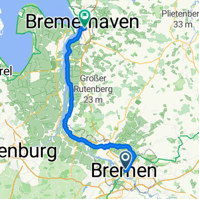 011 Bremen-Bremerhaven über Wümmewiesen