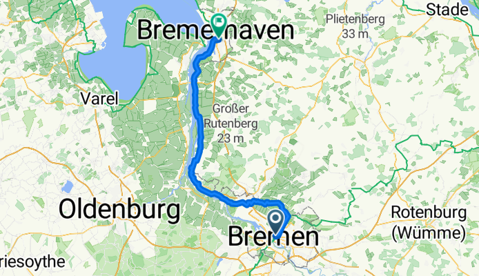 011 Bremen-Bremerhaven über Wümmewiesen