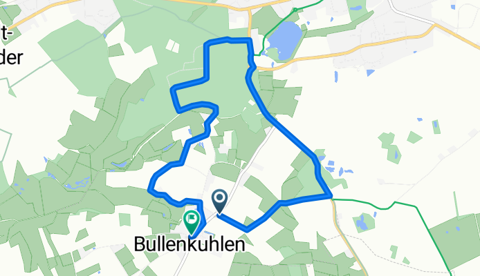 Mühlenweg, Bullenkuhlen nach Achterstraße 2B, Bullenkuhlen