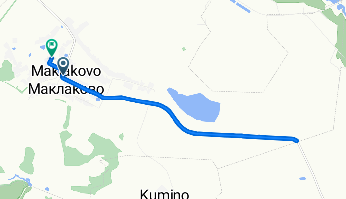 От Unnamed Road, Маклаково до Unnamed Road, Маклаково