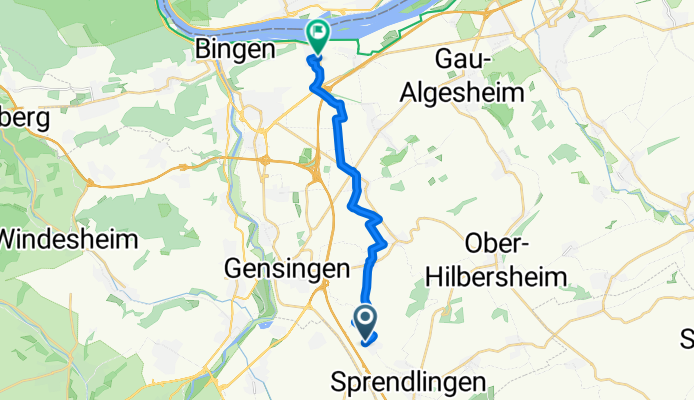 An den Sechs Morgen 38, Zotzenheim nach Kasparstraße 14, Bingen am Rhein