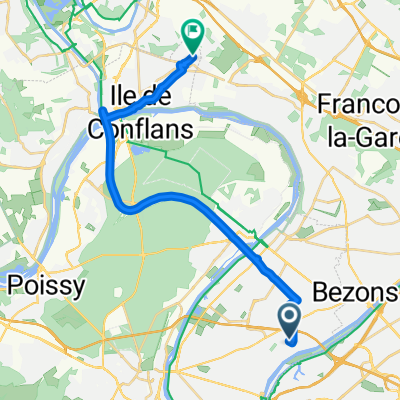 De Rue de l'Égalité 12B, Carrières-sur-Seine à Rue de la Justice 54, Conflans-Sainte-Honorine