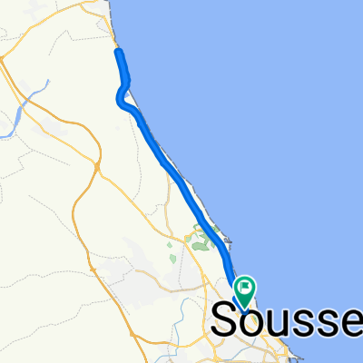 Rue de l'Iman En-Nassayi, حمام سوسة to Rue de l'Iman En-Nassayi, حمام سوسة